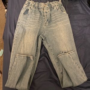 Pacsun mom jeans with a cinched waist